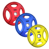 Zeige Details für Hantelscheibe mit 4 Grifflöchern, Polyurethan, bunt, 50mm Bild von Hantelscheibe mit 4 Grifflöchern, Polyurethan, bunt, 50mm
