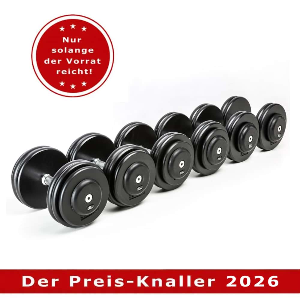 Bild von Kompakthantelsätze, guss, 2,5kg-Abstufung, abgedrehte Scheiben